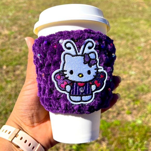 Hand Crafted Other - (SOLD) Cute Kitty Cup cozy handmade by seller perfect gifts and stocking